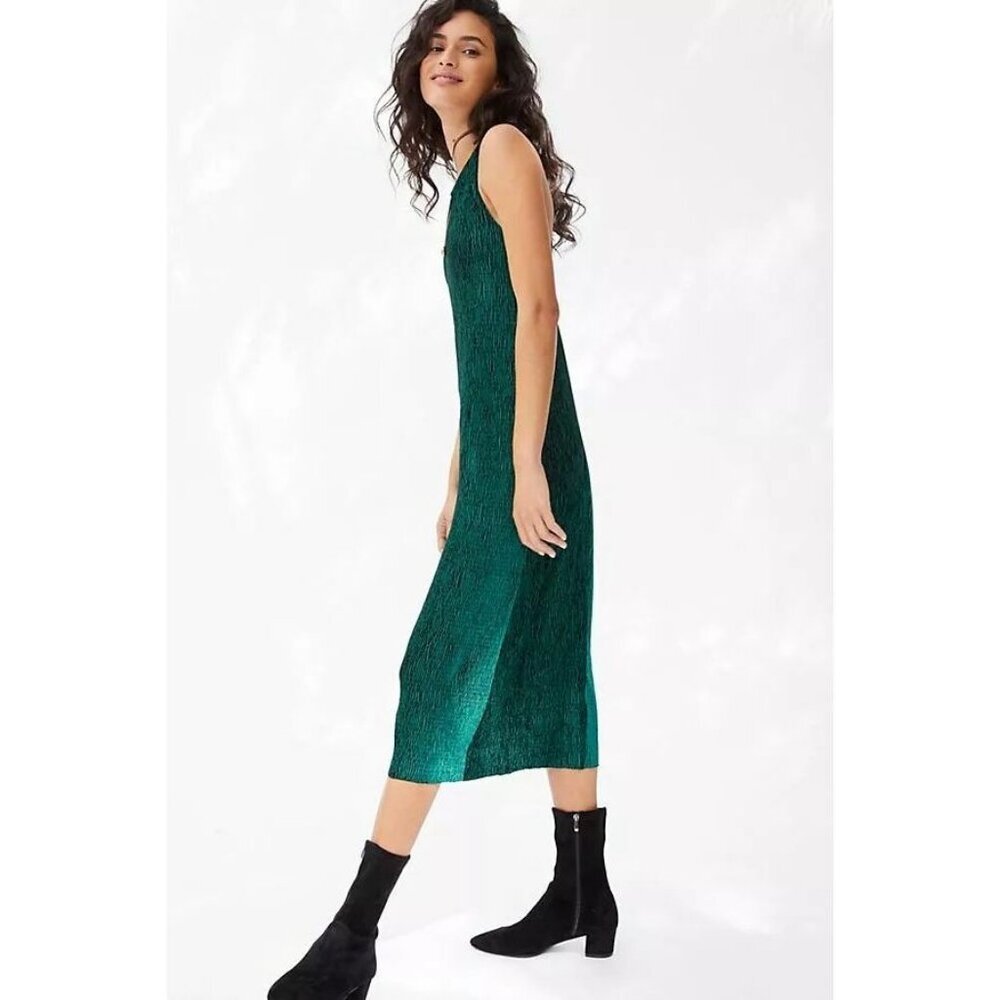Anthropologie Maeve Twist Back Velvet Midi Dress Christmas Holiday Wedding Guest - Picture 4 of 12